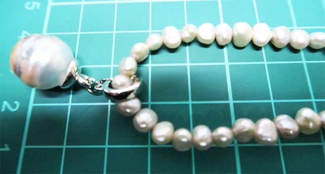 ル.ミァウのアクセサリー貴婦人の真珠ネックレス、ハンドメイド　シルバー-<strong>1</strong>サイズ2