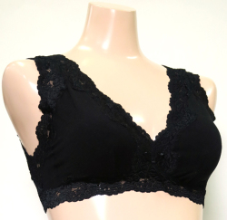 「[le miaou]キャッツ」 ＃0790　アウトラスト　ラウンド型ノンワイヤーブラ・ソフトブラ　　Ｍ ブラック