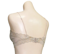 新アピスベアー天　ノンワイヤーブラ・ソフトブラ  ＃０816.L 「[le miaou]キャッツ」ベージュ、バックスタイル