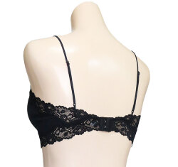 新アピスベアー天　ノンワイヤーブラ・ソフトブラ  ＃０816L 「[le miaou]キャッツ」ブラック、バックスタイル