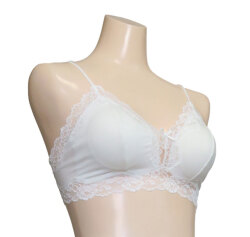 新アピスベアー天　ノンワイヤーブラ・ソフトブラ ＃０816M. 「[le miaou]キャッツ」　オフホワイト