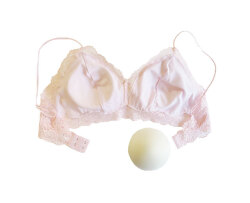 新アピスベアー天　ノンワイヤーブラ・ソフトブラ  ＃０816M.ピンク、裏 「[le miaou]キャッツ」